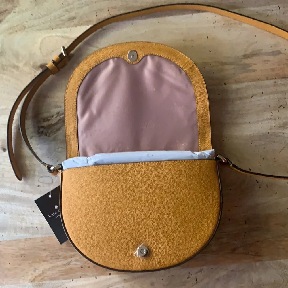 KATE SPADE Luna Crescent Suede and Leather mix Crossbody bag - - Picture 9 of 11